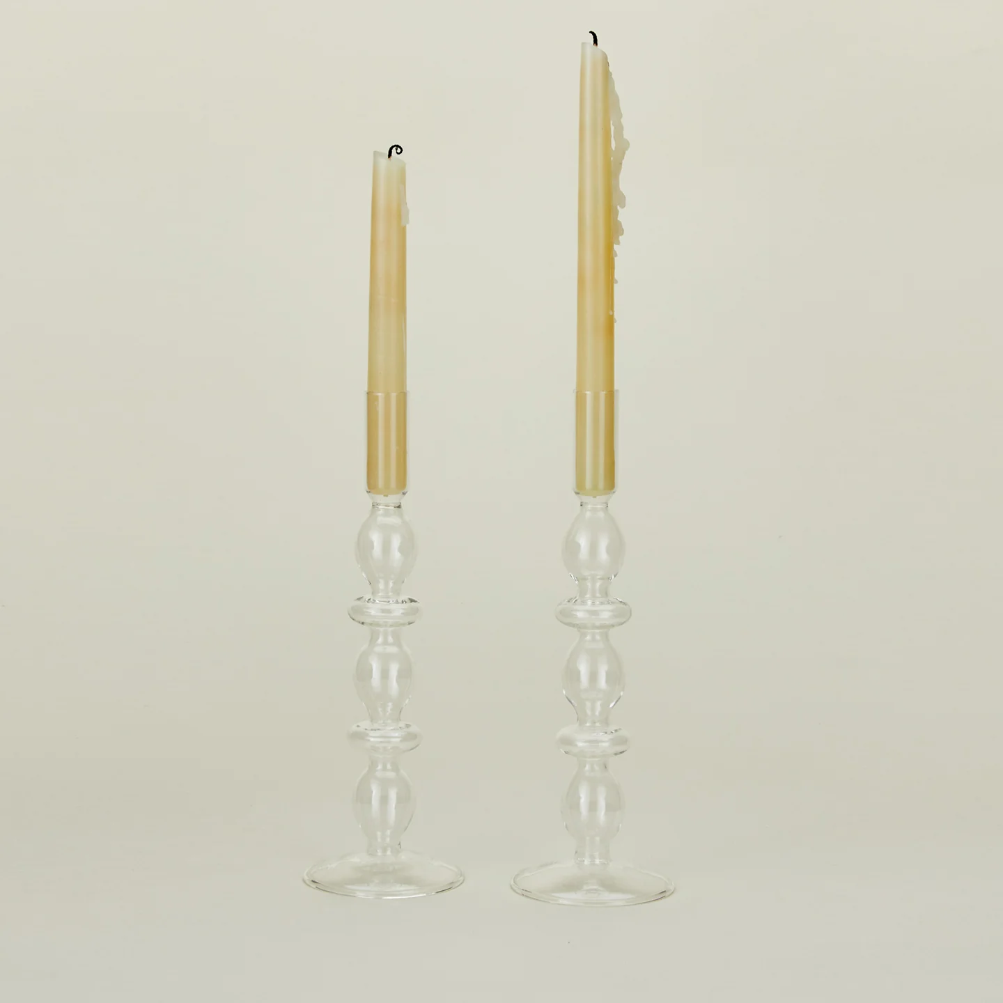 Bubble Candle Holder, Set of 2 - Clear - Image 2