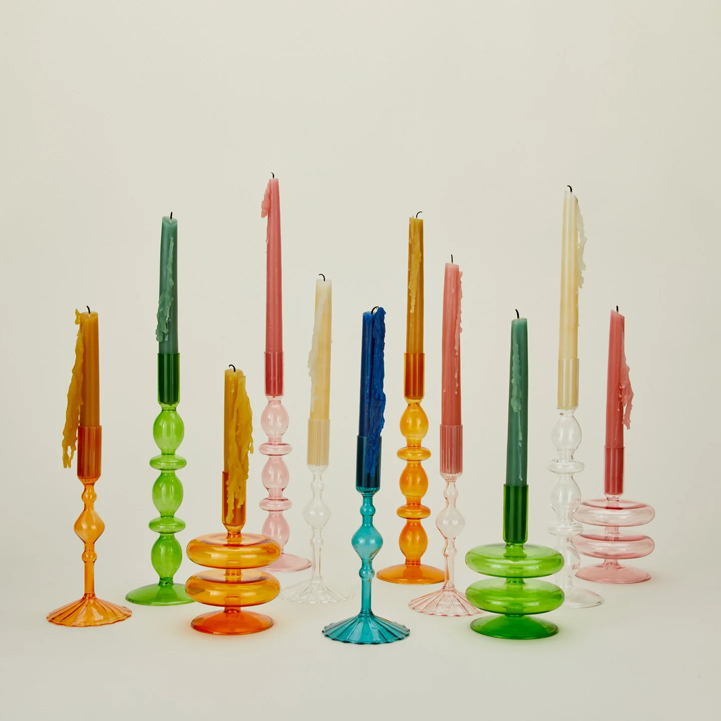 Bubble Candle Holder, Set of 2 - Clear - Image 4