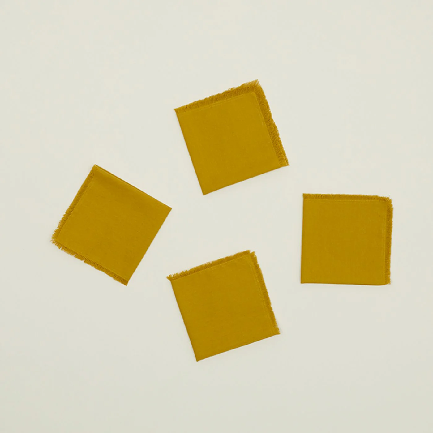 Essential Cocktail Napkins, Set of 4 - Mustard