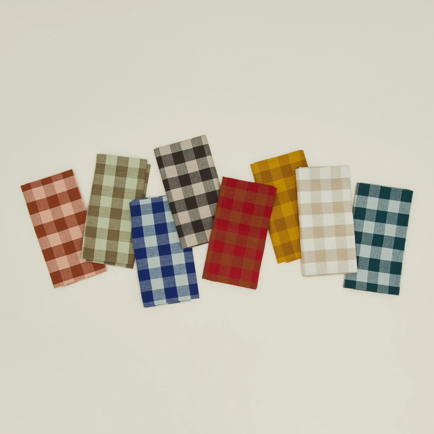 Essential Gingham Dinner Napkin, Set of 4 - Ivory/Flax - Image 4