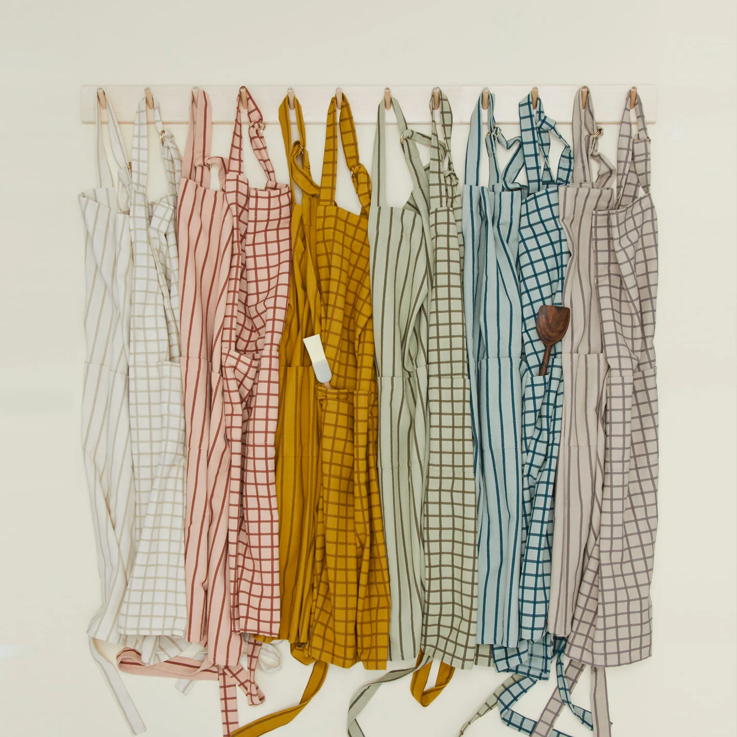 Essential Striped Apron - Sky/Peacock - Image 4