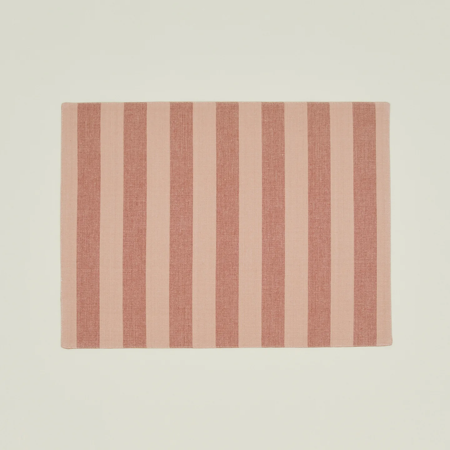 Essential Striped Placemat, Set of 4 - Blush/Terracotta