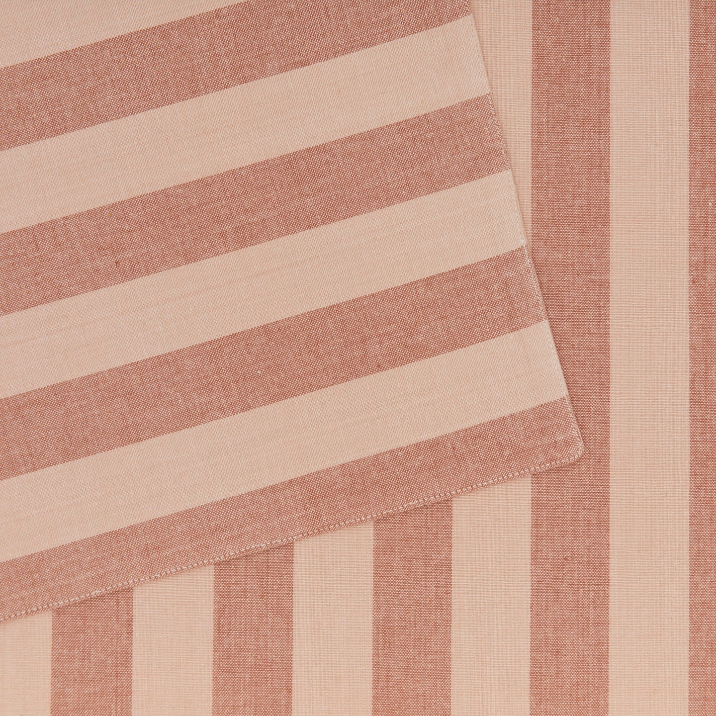 Essential Striped Placemat, Set of 4 - Blush/Terracotta - Image 3