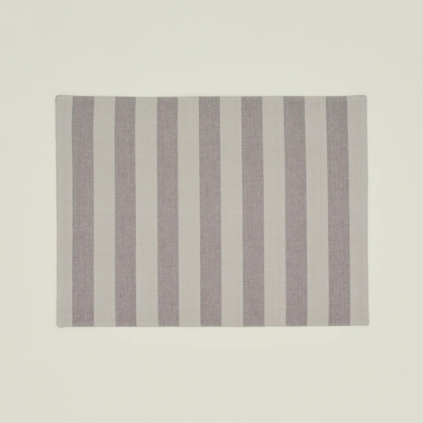 Essential Striped Placemat, Set of 4 - Light Grey/Dark Grey