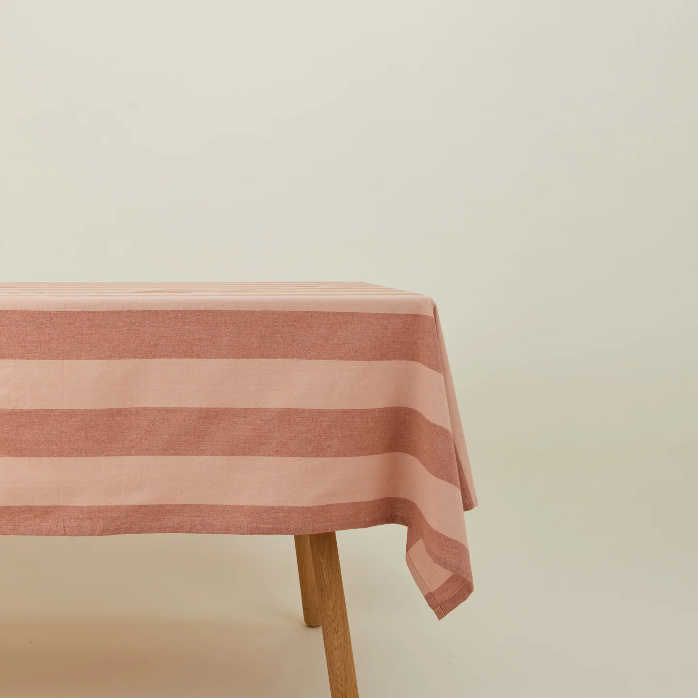 Essential Striped Tablecloth - Blush/Terracotta - Image 2