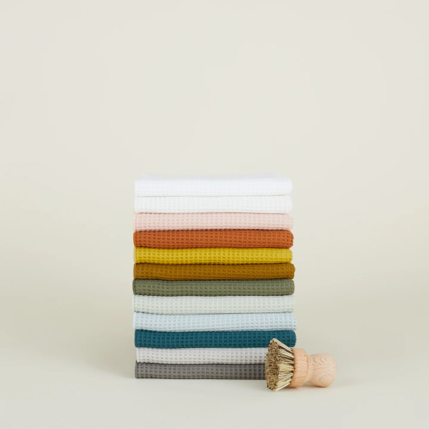 Essential Waffle Dish Towel - Light Grey/Dark Grey - Image 3