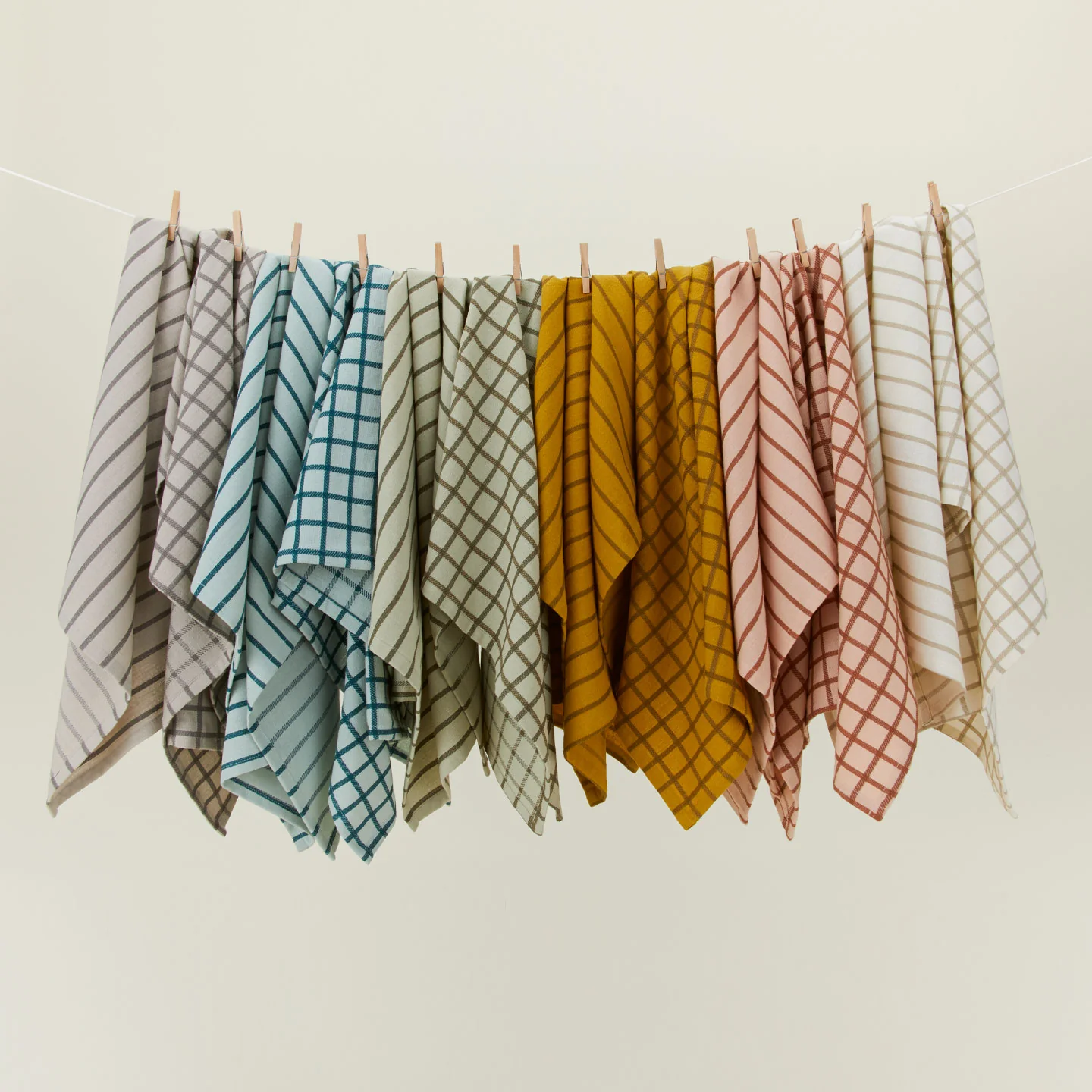 Essential Yarn Dyed Dish Towel, Set of 2 - Ivory/Flax - Image 4