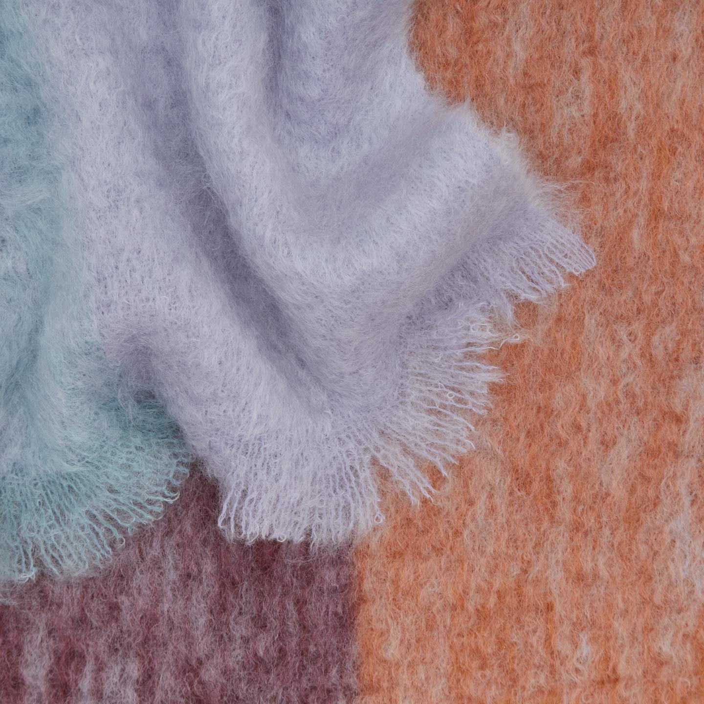 Plaid Mohair Throw - Cool Exploded Plaid - Image 3