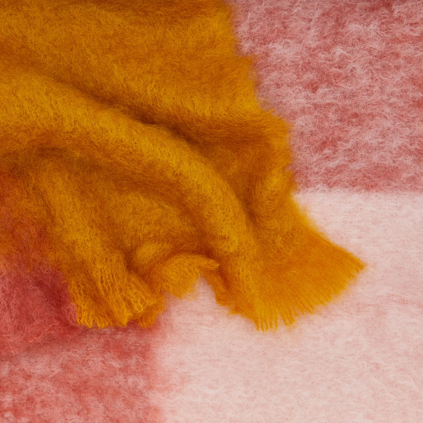 Plaid Mohair Throw - Warm Exploded Plaid - Image 3