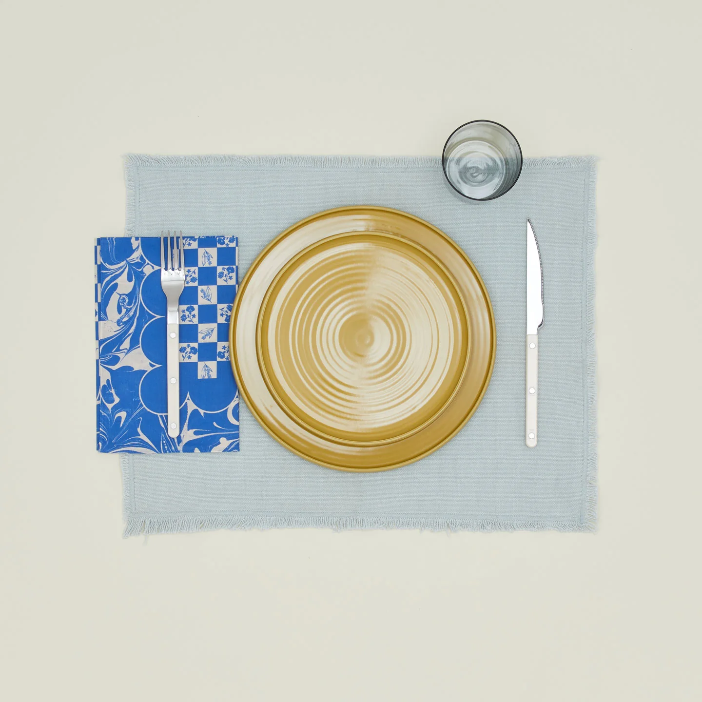 Mixed Floral Napkin, Set of 2 - Klein Blue - Image 2
