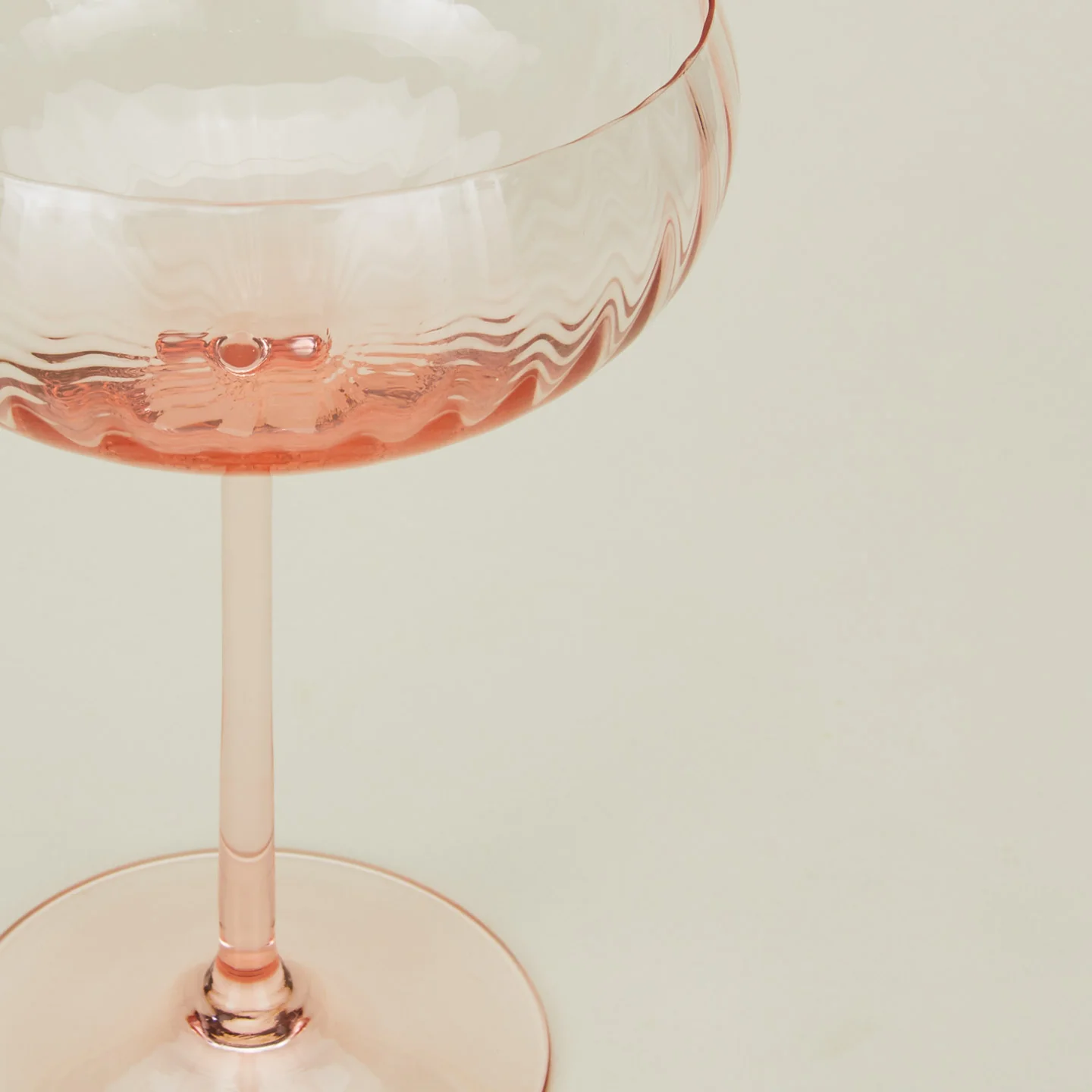 Ribbed Cocktail Coupe, Set of 2 - Blush - Image 3