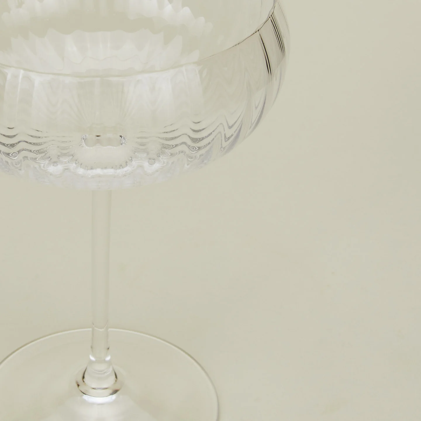 Ribbed Cocktail Coupe, Set of 2 - Clear - Image 3