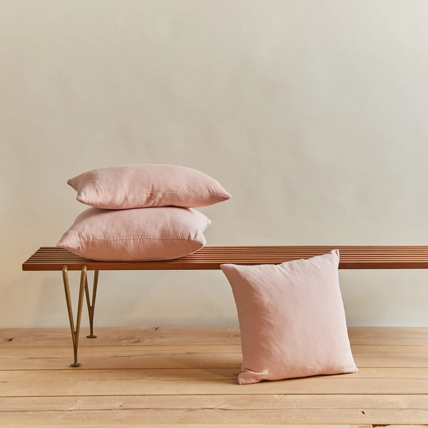Simple Linen 22x22 Pillow - Blush - Image 5