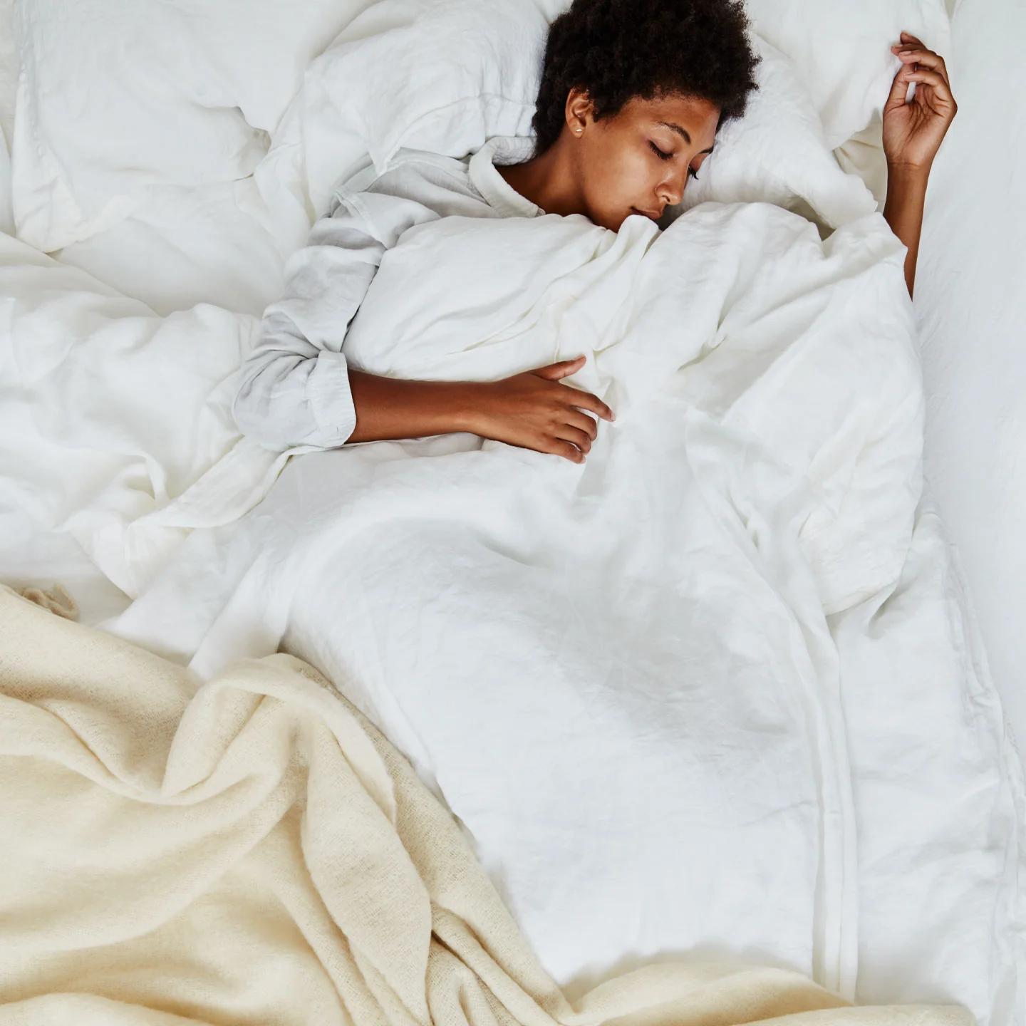Simple Linen Duvet - White - Image 4