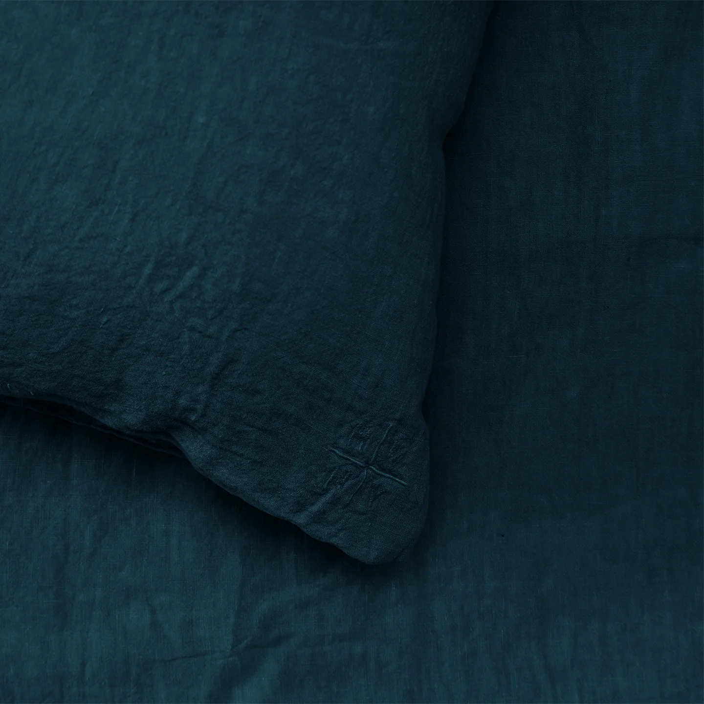 Simple Linen Euro Sham - Peacock - Image 2