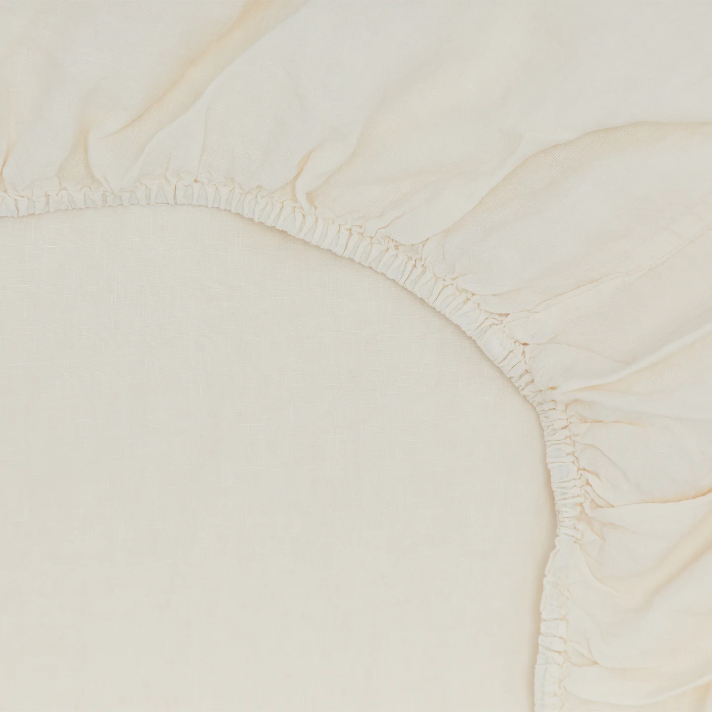 Simple Linen Fitted Sheet - Ivory