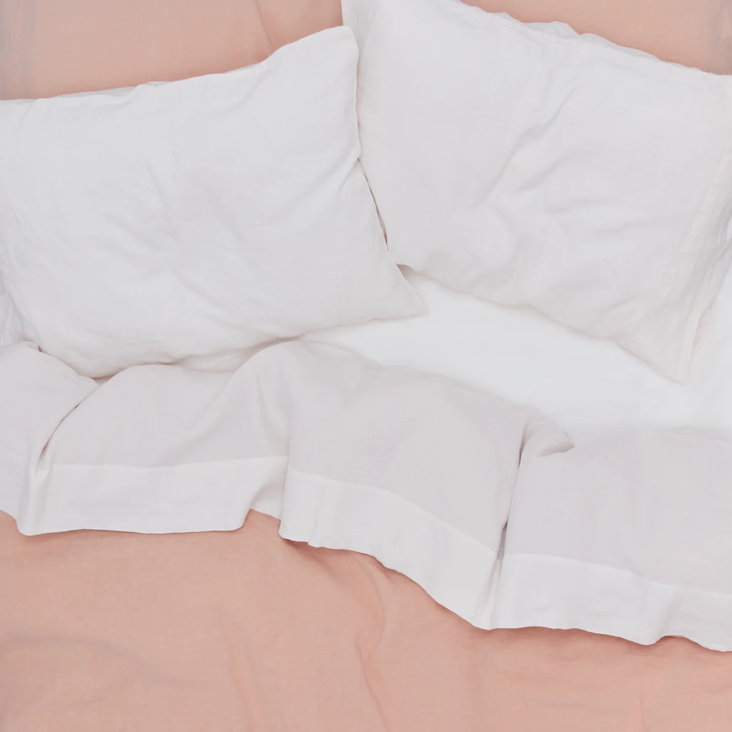 Simple Linen Fitted Sheet - White - Image 5