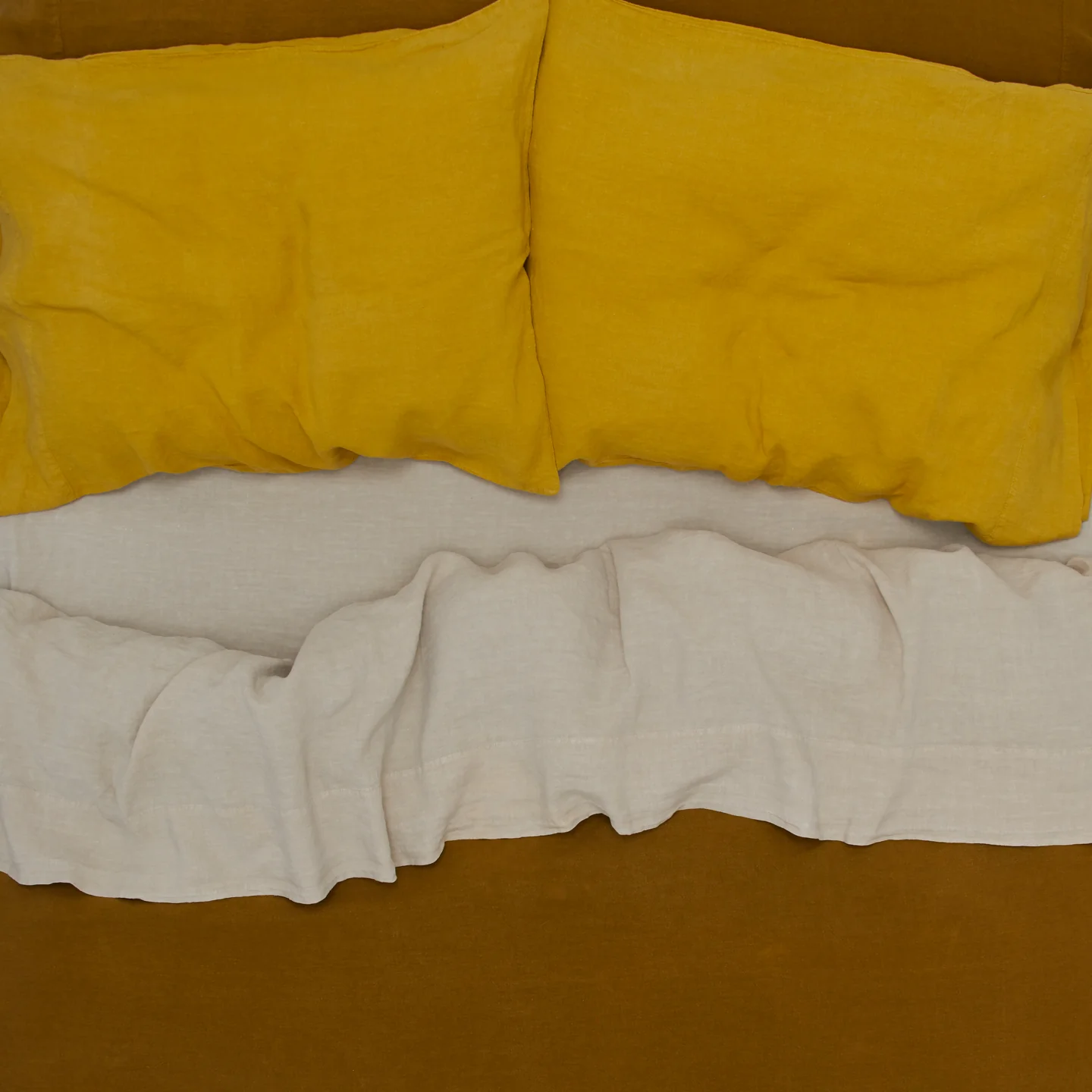 Simple Linen Flat Sheet - Bronze - Image 3