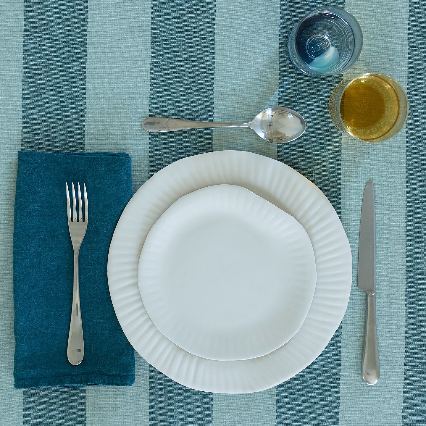Simple Linen Napkin - Peacock - Image 4