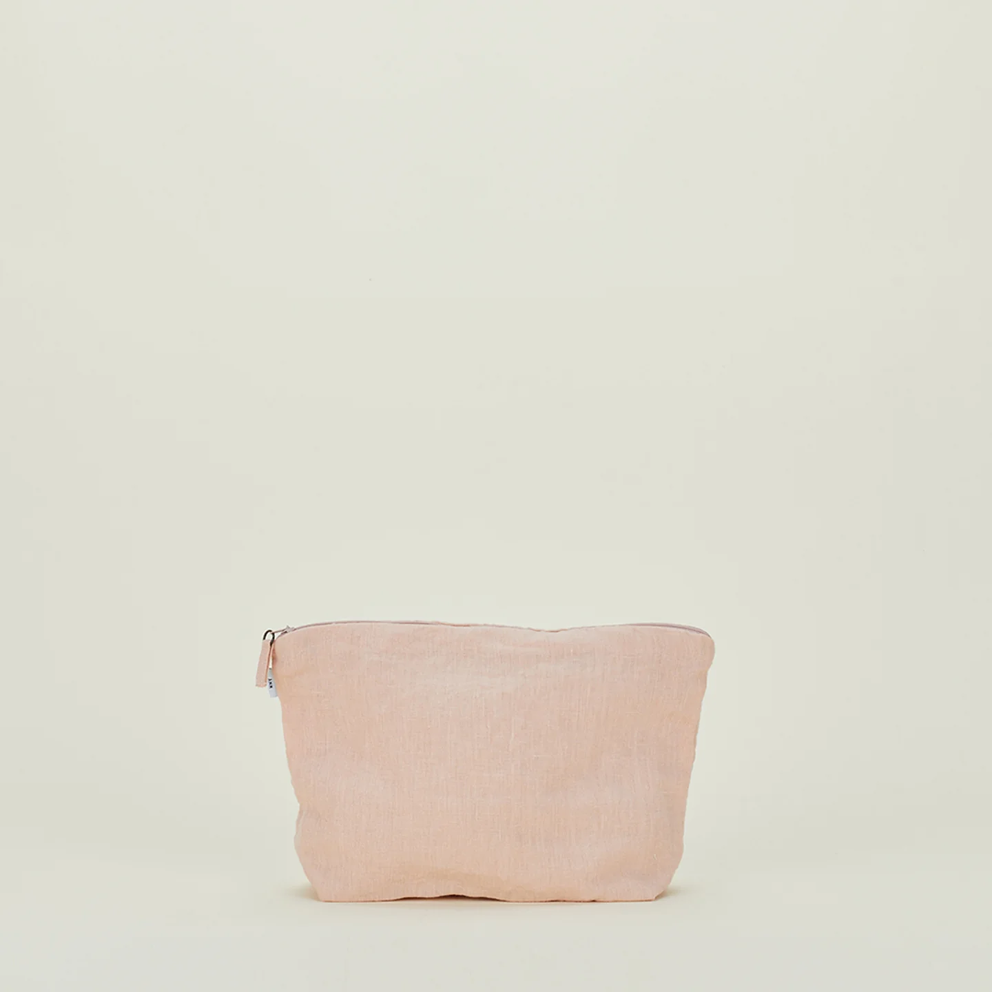 Simple Linen Zipper Pouch - Blush - Image 3