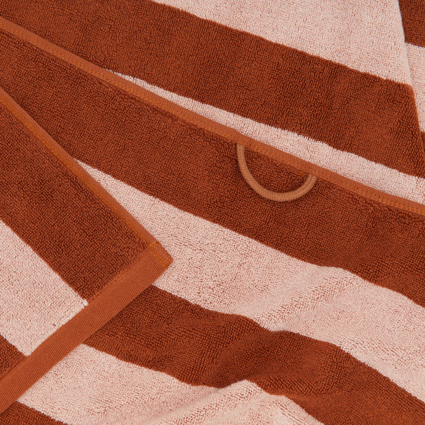 Simple Striped Terry Towel - Blush/Terracotta - Image 4
