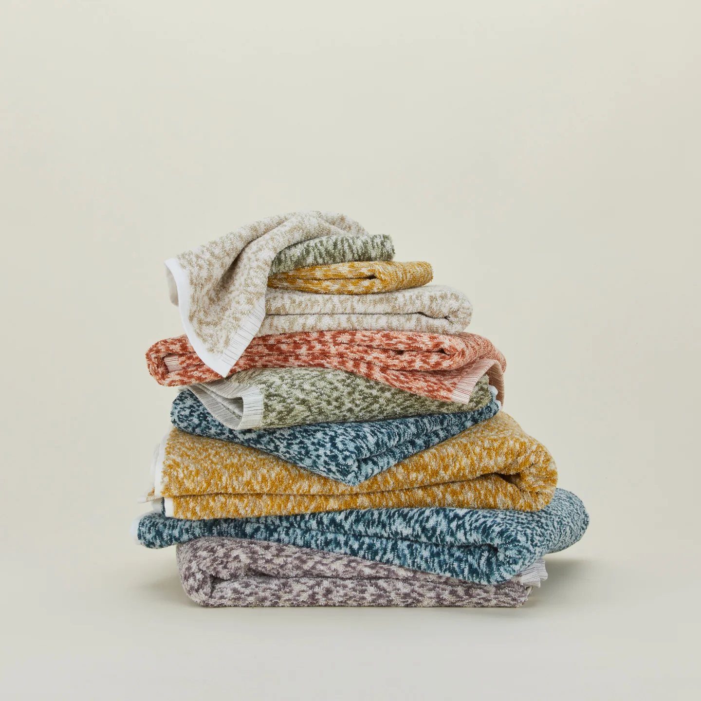 Space Dye Terry Towel - Peacock - Image 5