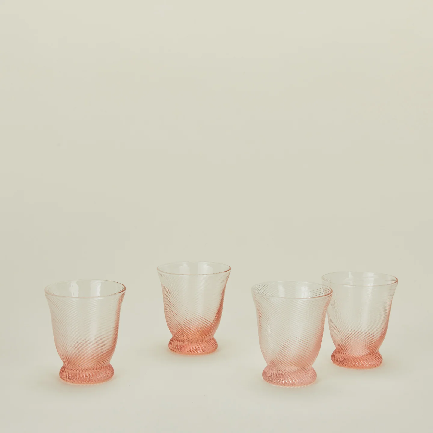 Spiral Tumbler, Set of 4 - Pink