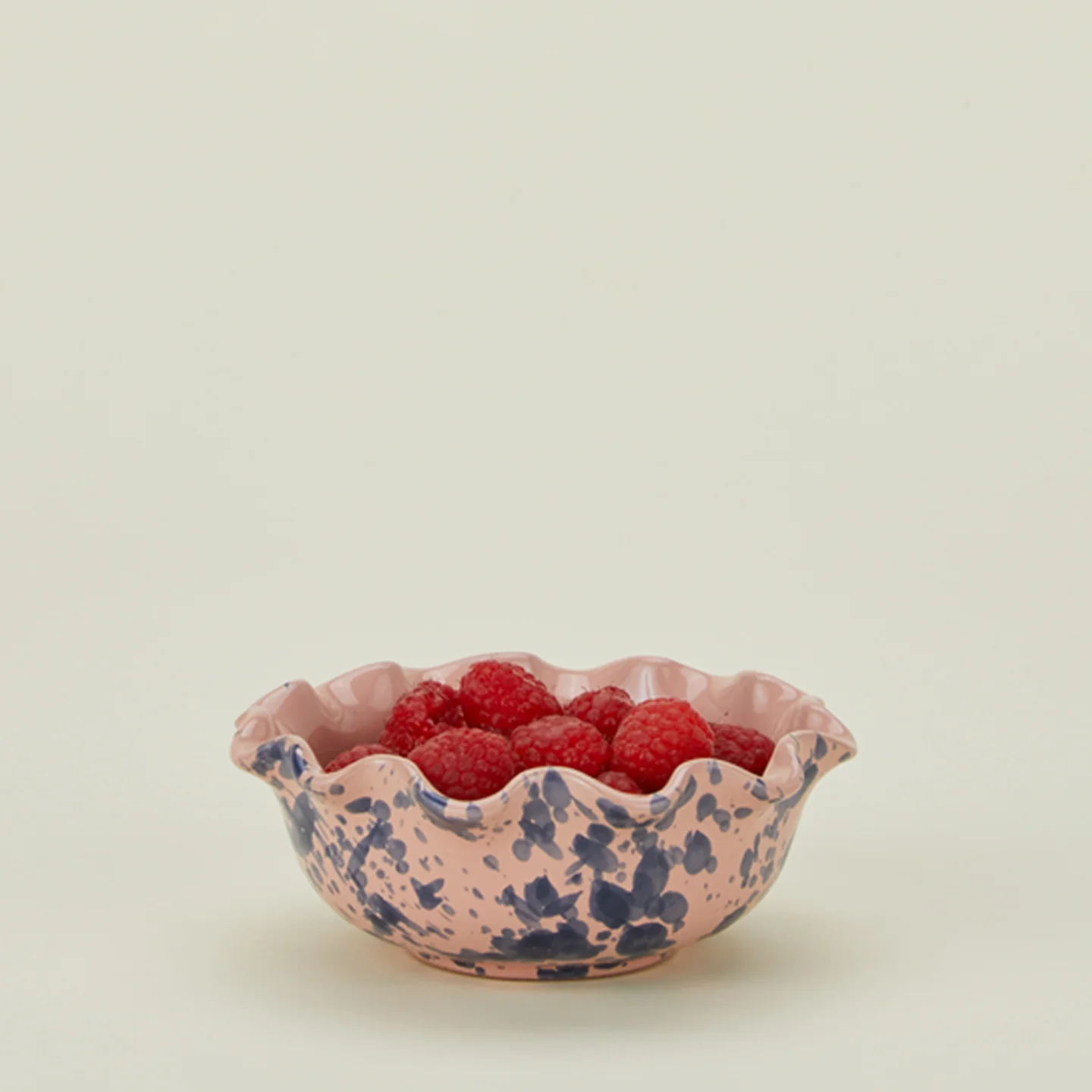 Splatter Scallop Bowl - Pink/Blue - Image 2