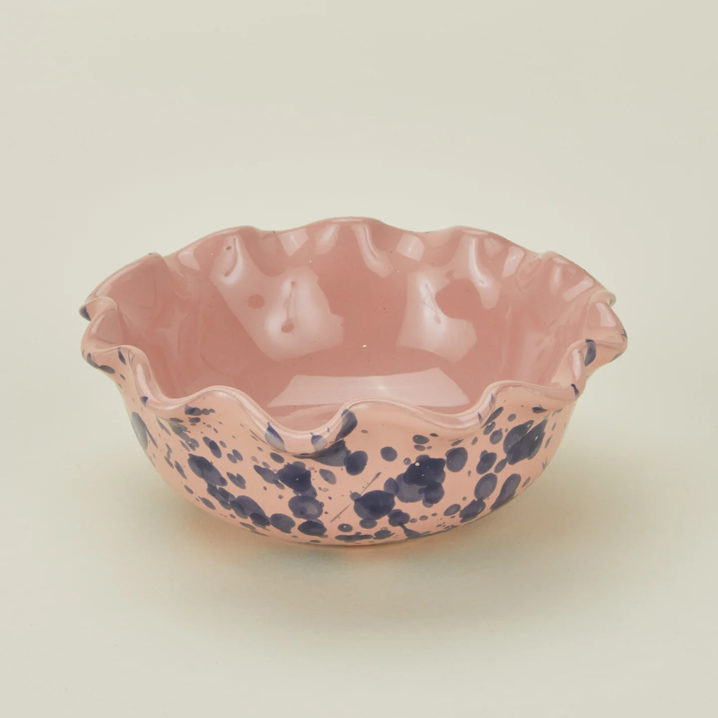 Splatter Scallop Bowl - Pink/Blue - Image 3