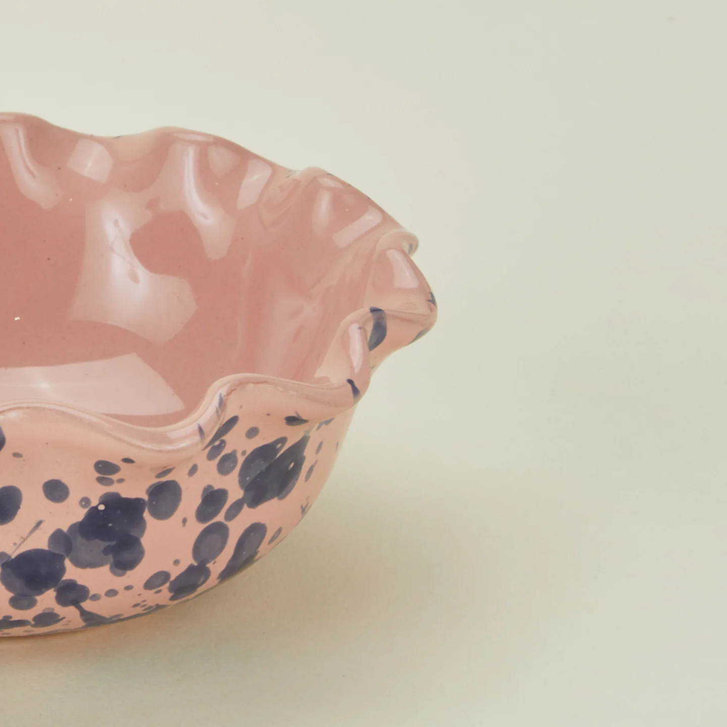 Splatter Scallop Bowl - Pink/Blue - Image 4