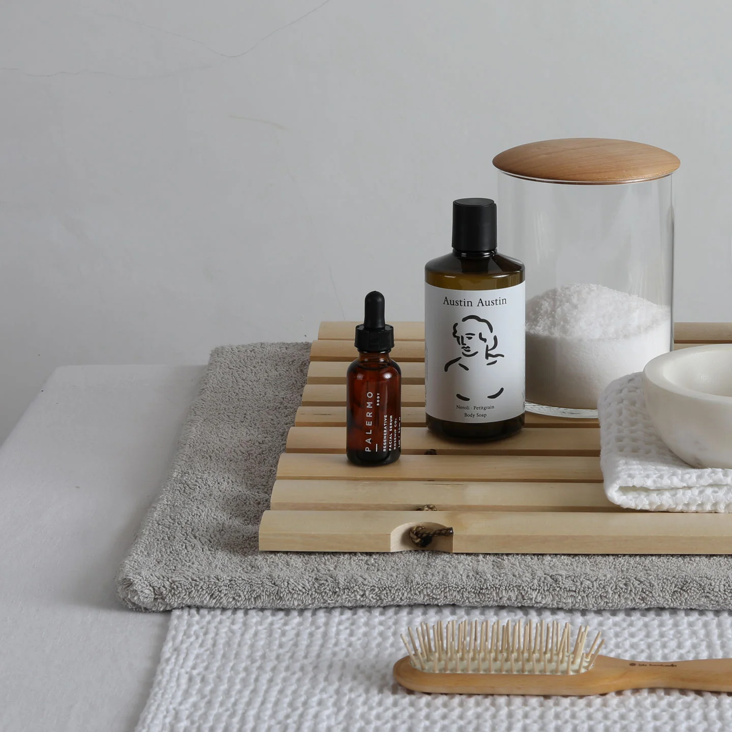 Simple Terry Bath Mat - Light Grey - Image 5