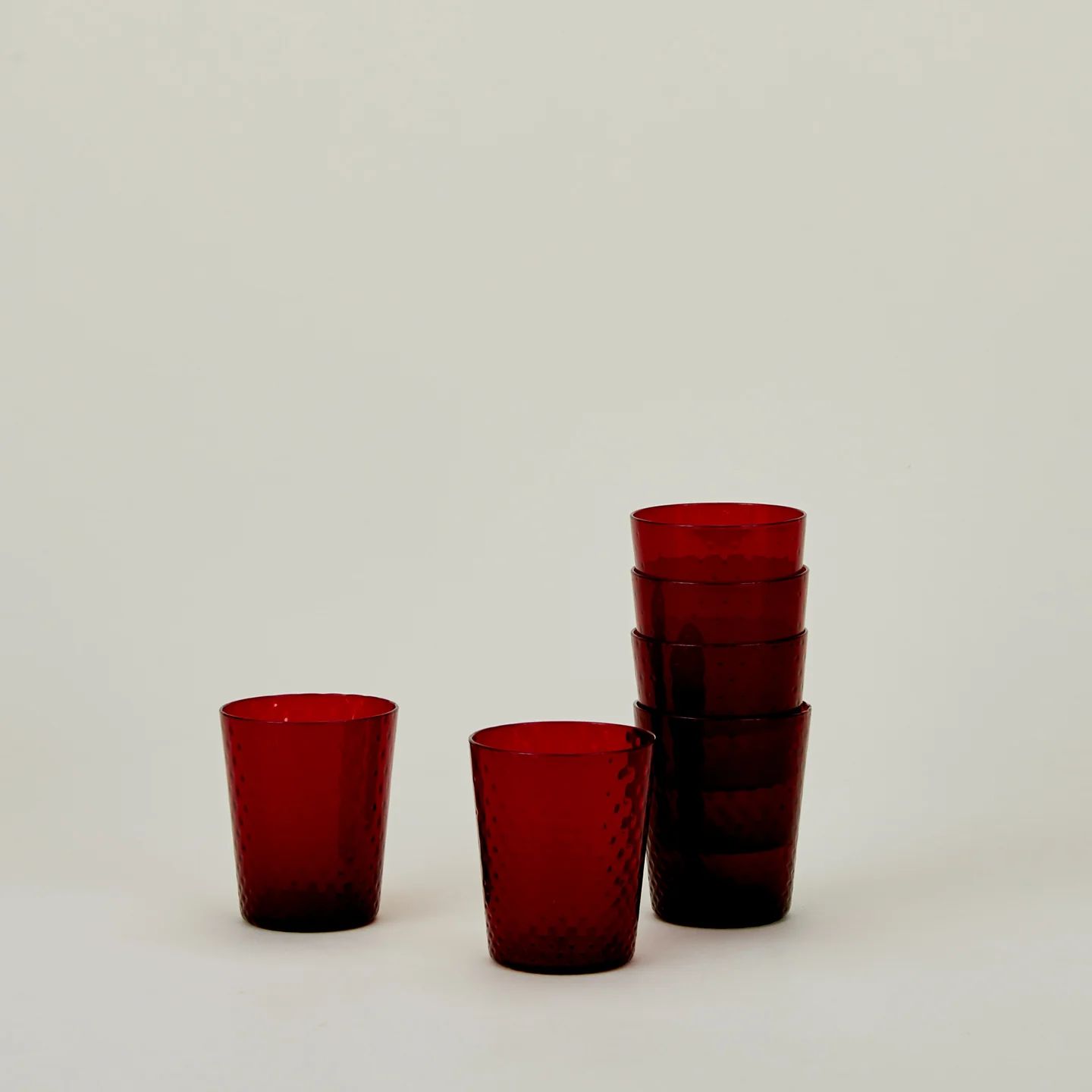 Veneziano Tumbler, Set of 6 - Red