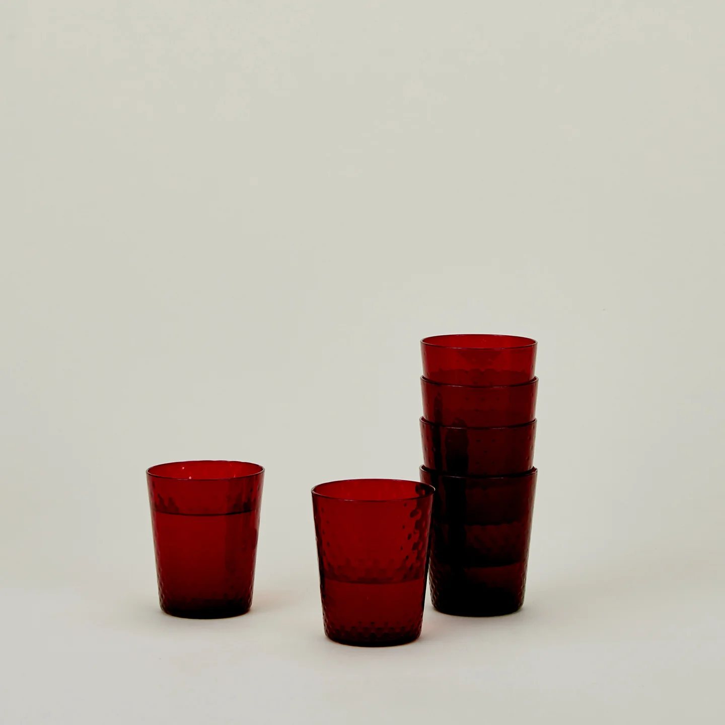 Veneziano Tumbler, Set of 6 - Red - Image 2