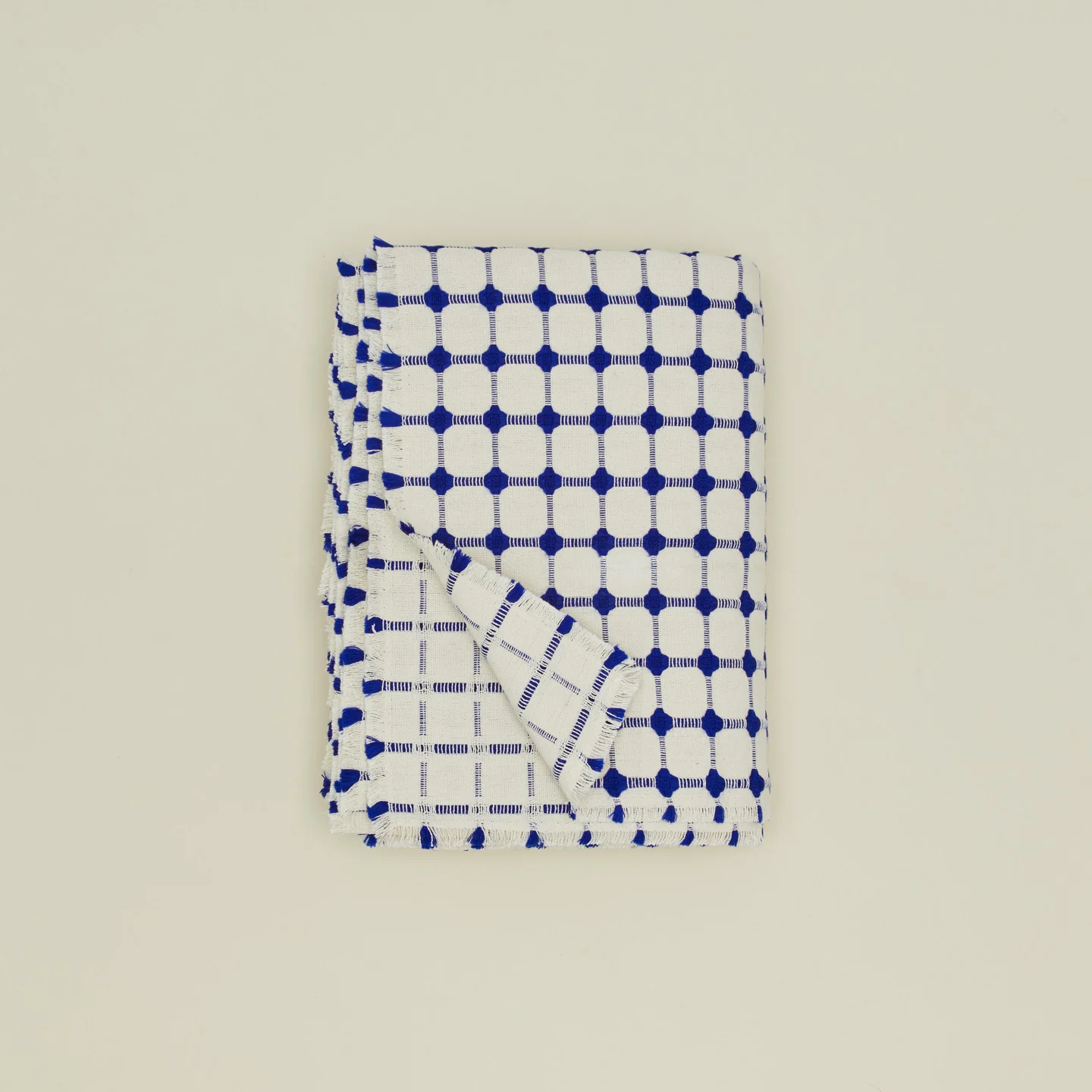 Wicker Fringed Tablecloth - Cobalt - Image 4
