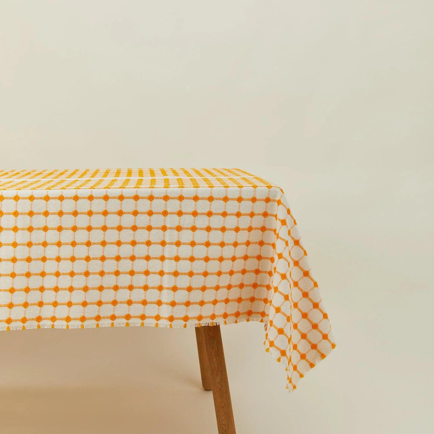 Wicker Fringed Tablecloth - Marigold