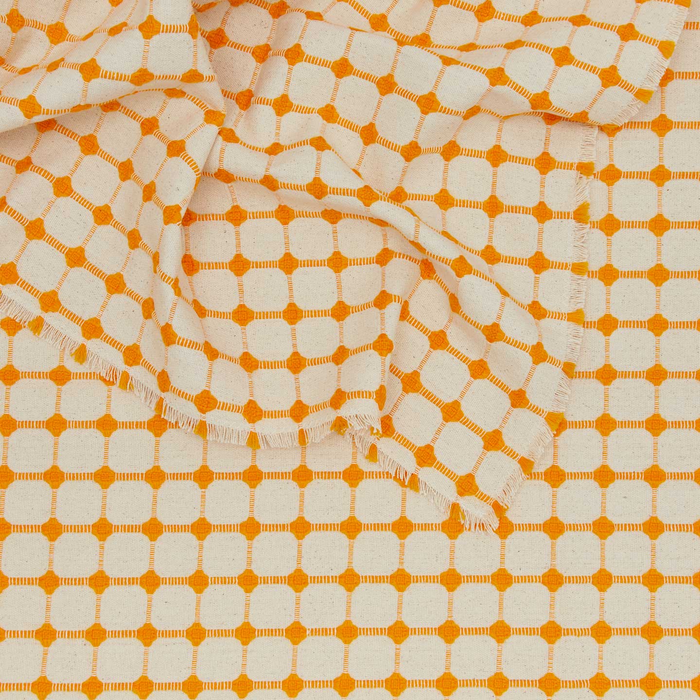 Wicker Fringed Tablecloth - Marigold - Image 3