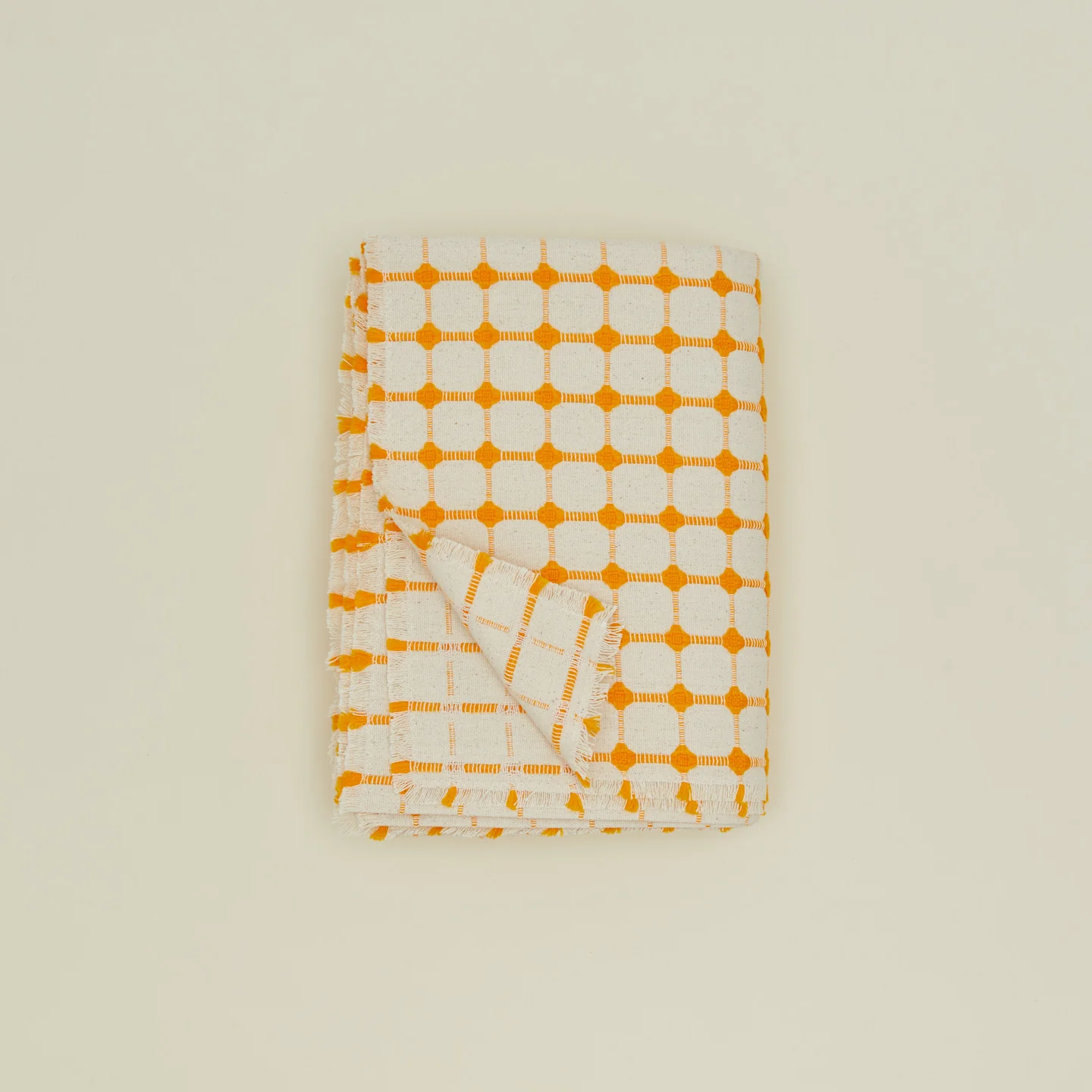 Wicker Fringed Tablecloth - Marigold - Image 4
